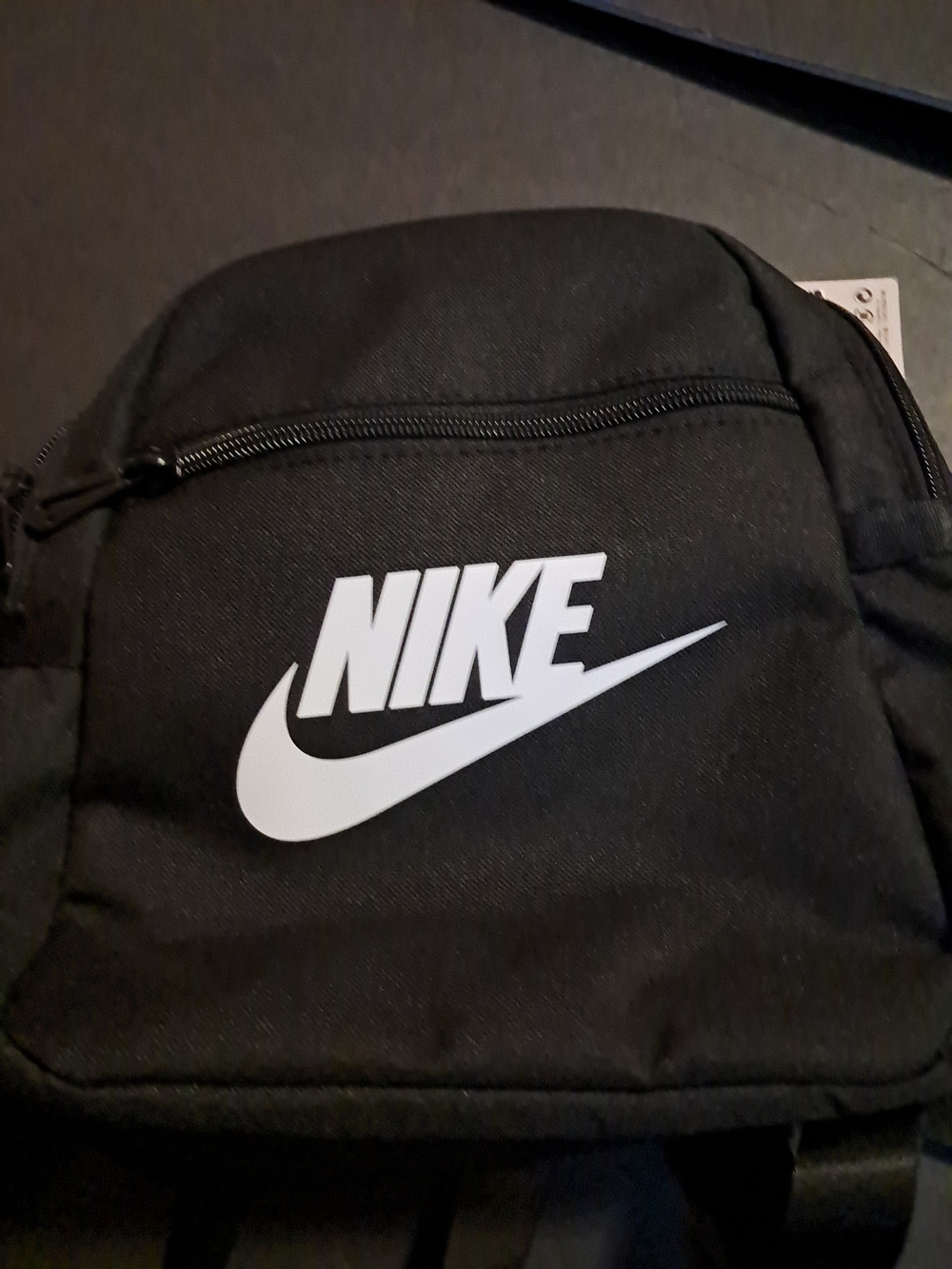 Nike Black Crossbody Bag with White Swoosh
